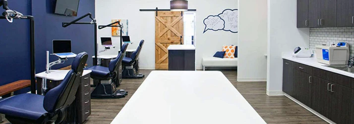 photo of the dental check-up area at Olmsted Orthodontics